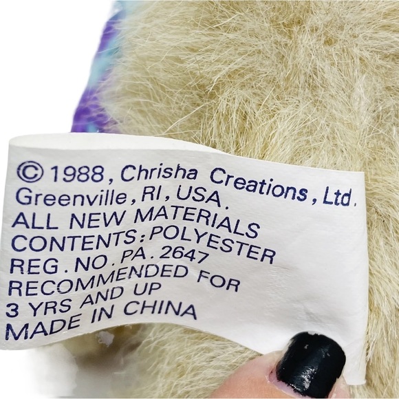 1988 Chrisha Playful Plush Brown Bunny Rabbit Knit Sweater 3D Carrot Easter Vtg - Picture 8 of 9